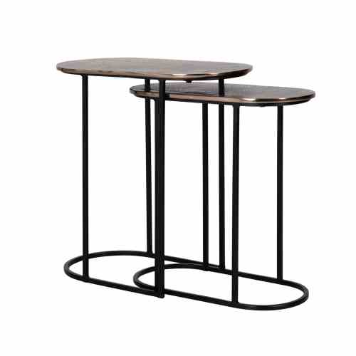 End table Chandon champagne gold (Set of 2)