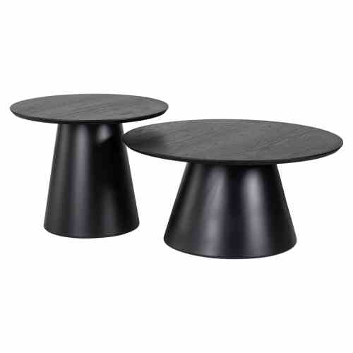 Coffee table Jazz black (Set of 2)