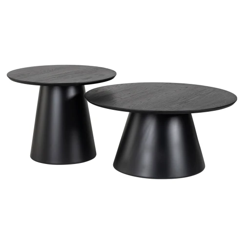 Coffee table Jazz black (Set of 2)