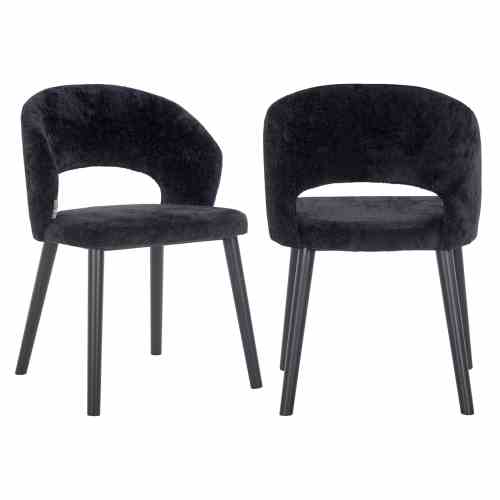 Dining chair Savoy black chenille