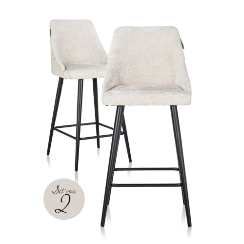 Counter stool Brooke cream unicorn (Set of 2)