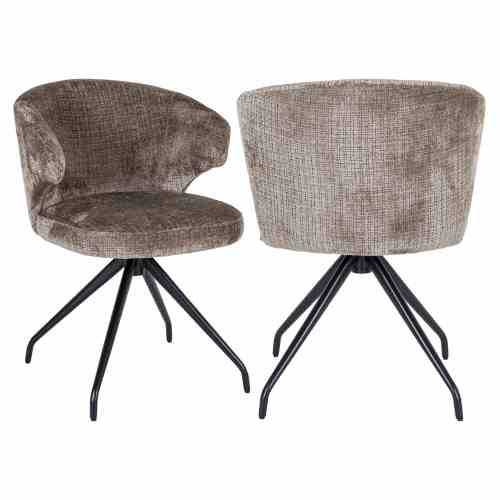 Dining chair Milly niagara stone swivel