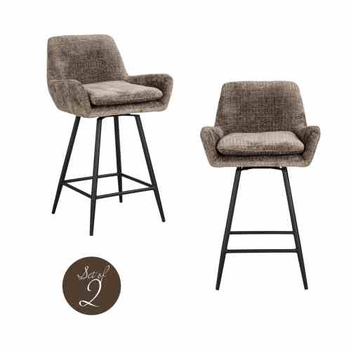 Counter stool Linsey niagara stone swivel (Set of 2)