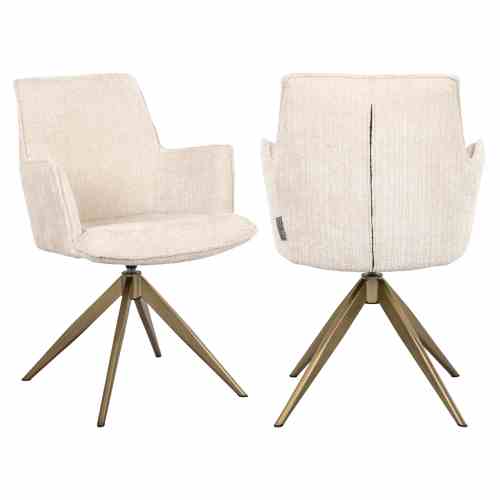 Dining chair Dakota niagara beige swivel with arm