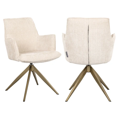 Dining chair Dakota niagara beige swivel with arm