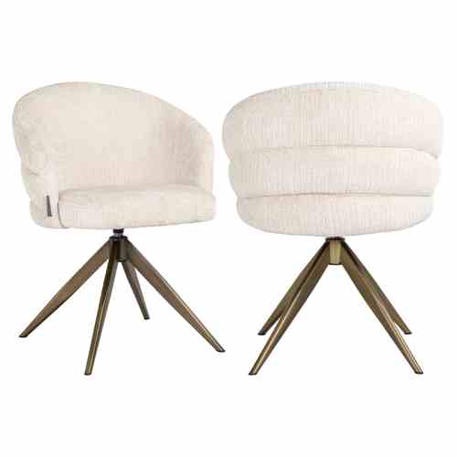 Dining chair Zendaya niagara beige swivel