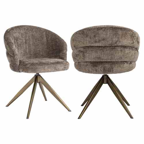 Dining chair Zendaya niagara stone swivel